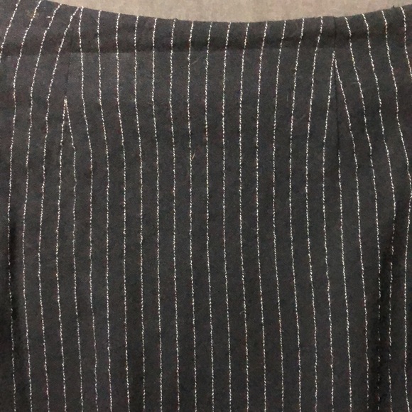 Vtg Express Tailleur 2PC Suit Blazer & matching Skirt S:5/6 Black/pinstripe - Picture 5 of 6